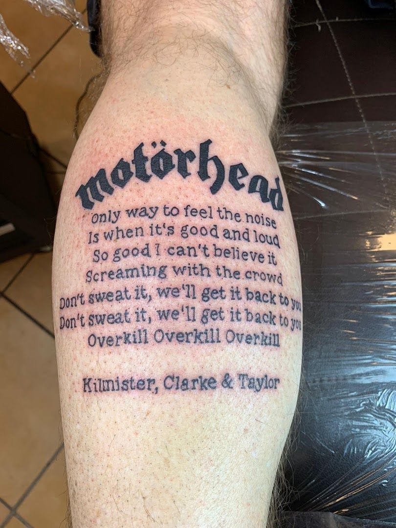 a narben tattoo with a quote on it, cuxhaven, germany