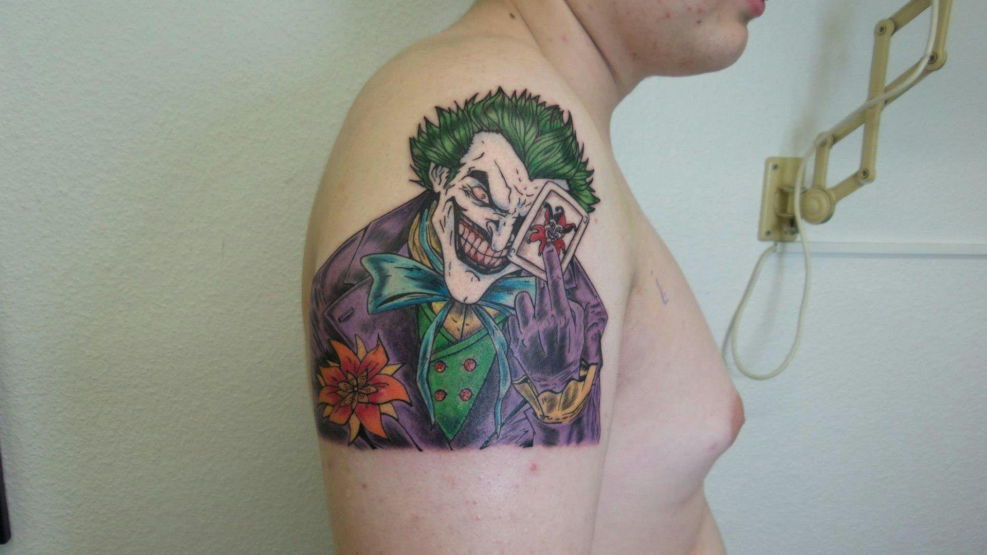 joker japanische tattoos in leipzig on shoulder, aschaffenburg, germany