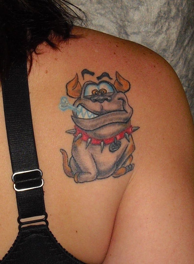 a woman with a narben tattoo on her shoulder, zollernalbkreis, germany